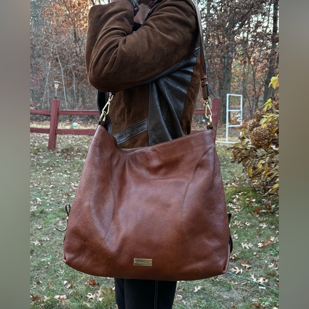 Brahmin XL Soft Brown Leather Shoulder Bag